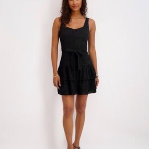Kensie Black Tiered Mini Dress